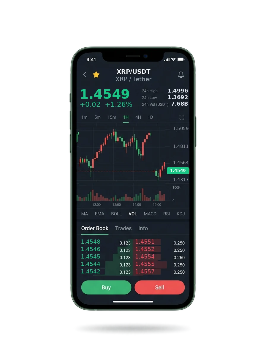 Mobile app screen showing a portfolio summary and a message thread with an account manager